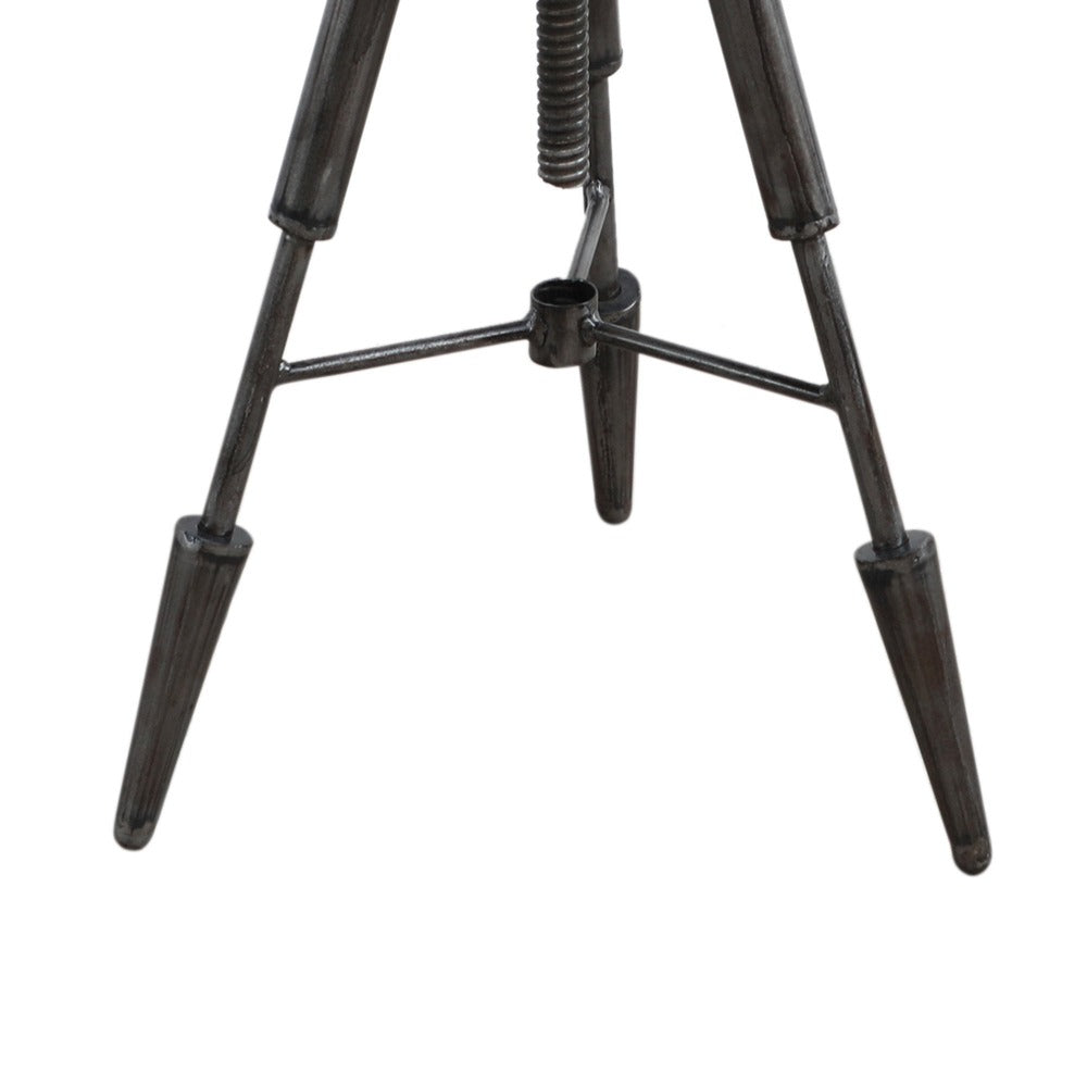 Tripod Windup Leather Stool