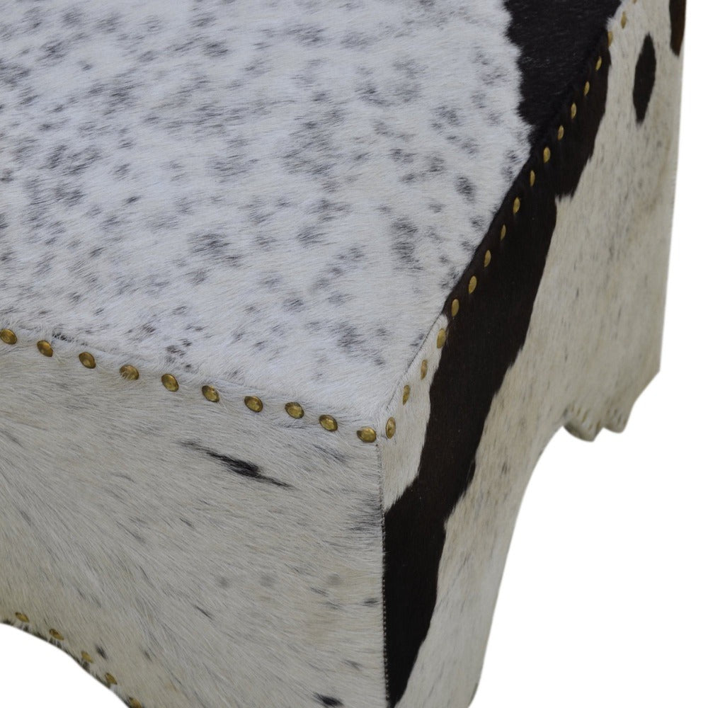 Cowhide Arch Base Ottoman