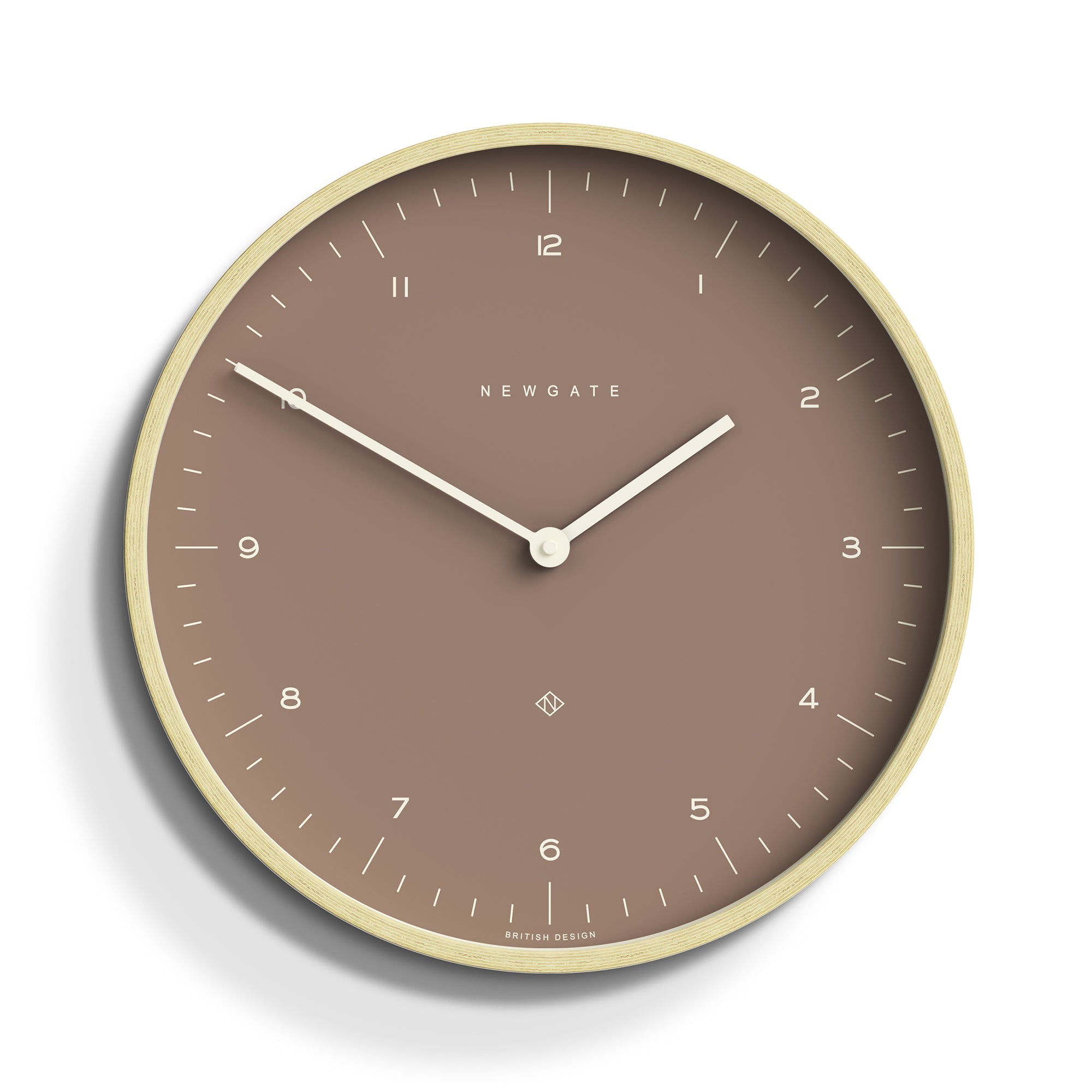 Newgate Mr Clarke Clock Pale Wood Burnt Sienna