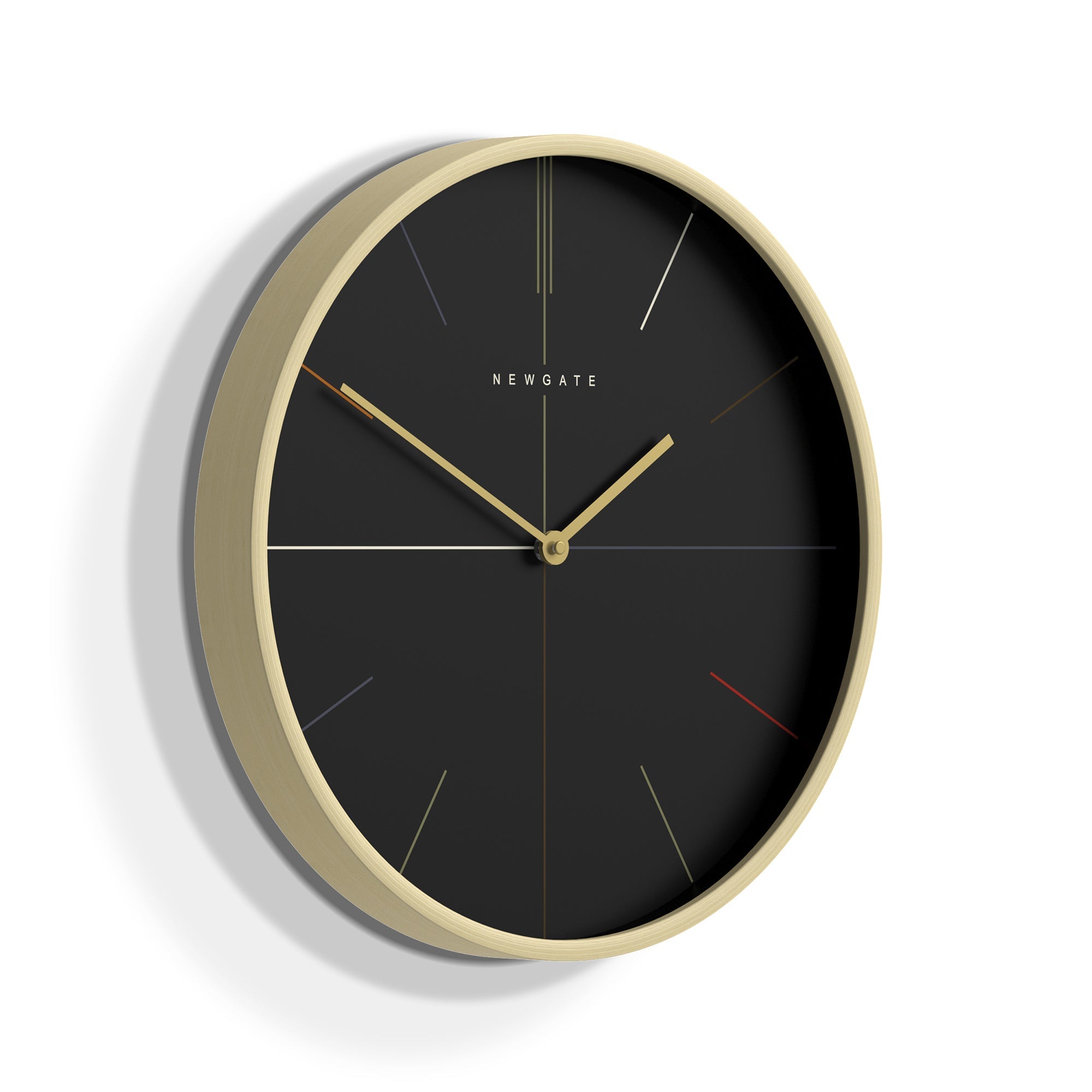 Newgate Mr Clarke Wall Clock Pale Black Dial