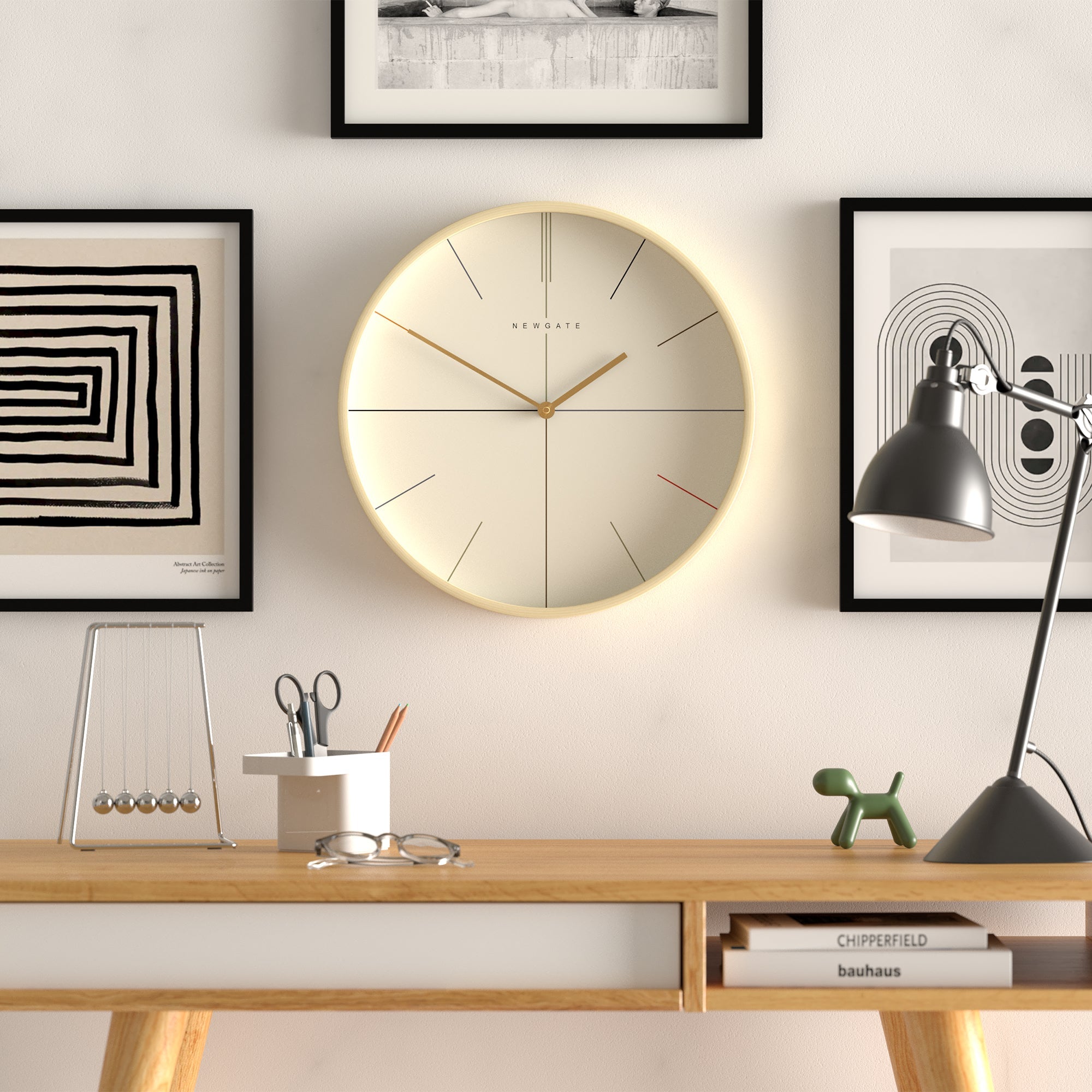 Newgate Mr Clarke Wall Clock Pale Cream Dial