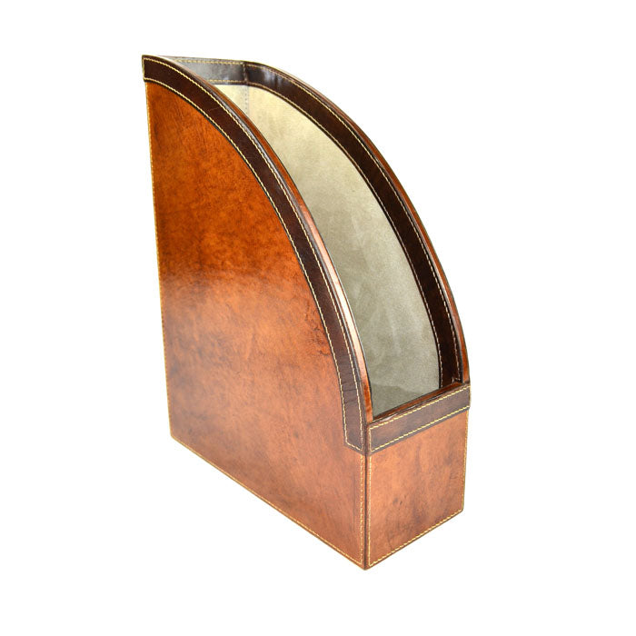 Leather Magazine File Holder (Available in 2 Colors)