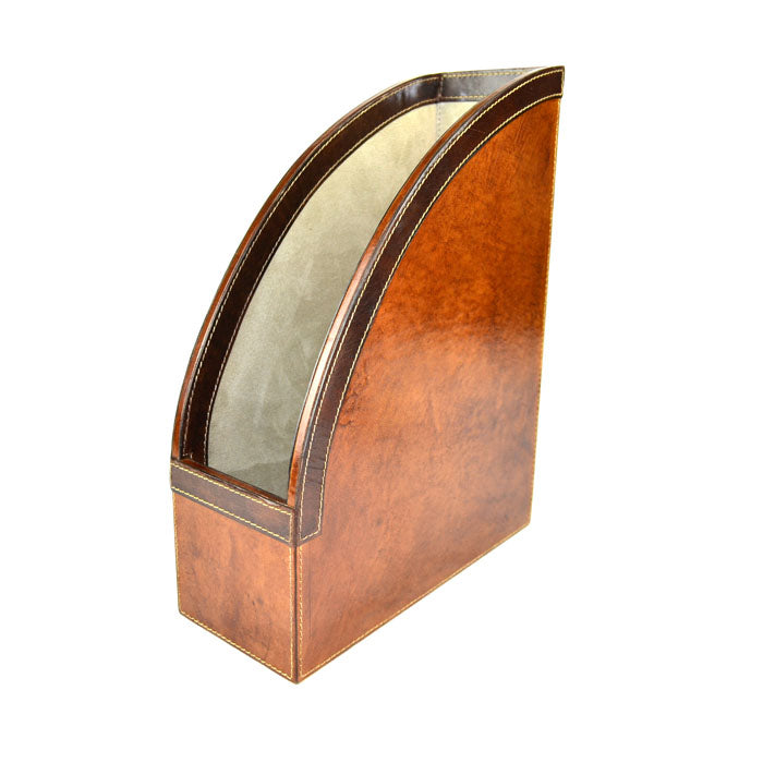 Leather Magazine File Holder (Available in 2 Colors)