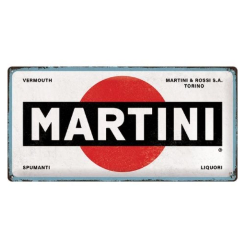 Martini Logo Metal Sign (Available in 2 Sizes)