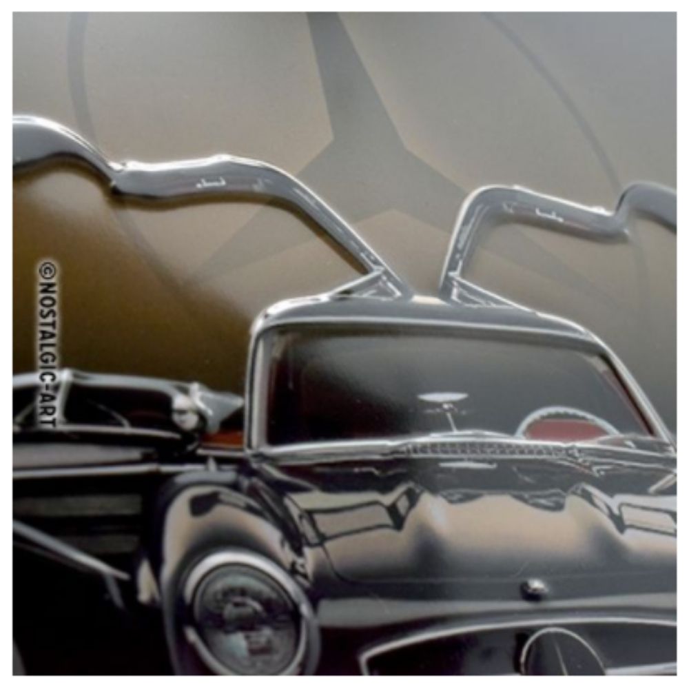 Mercedes Benz 3 Classic Cars Metal Sign