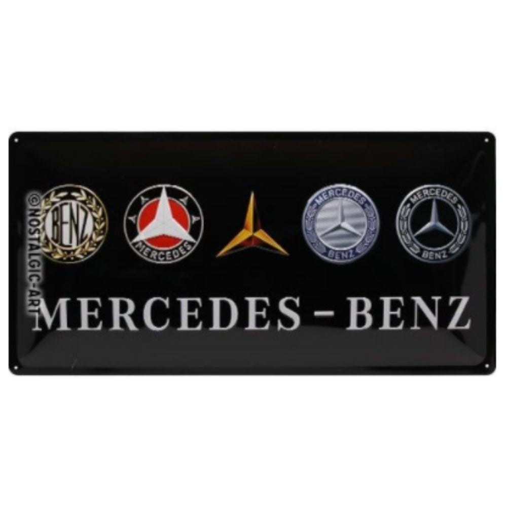 Mercedes Benz Evolution Logos Long Metal Sign