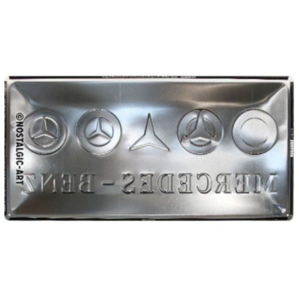 Mercedes Benz Evolution Logos Long Metal Sign