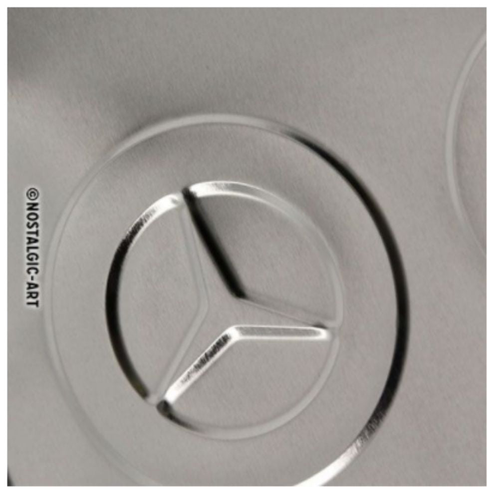 Mercedes Benz Evolution Logos Long Metal Sign