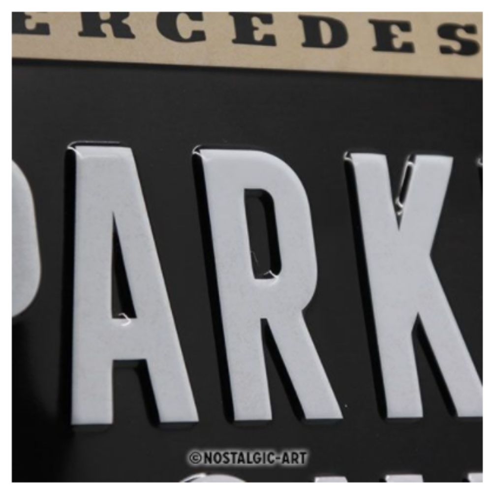Mercedes Benz Parking Only Metal Sign (Available in 2 Sizes)