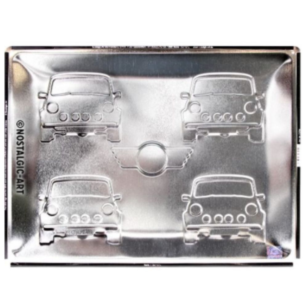 Mini 4 Cars Pop Art Metal Sign