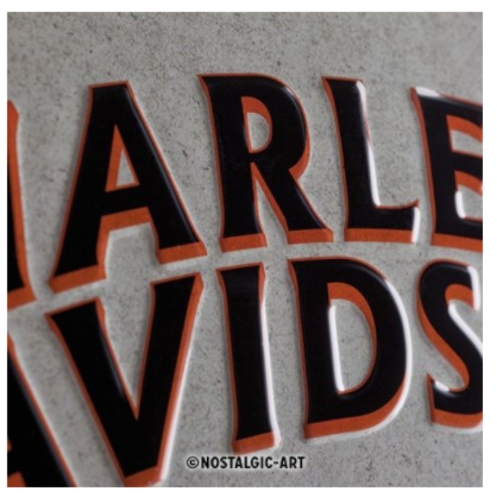 Harley Davidson Motorbike Models Chart Metal Sign