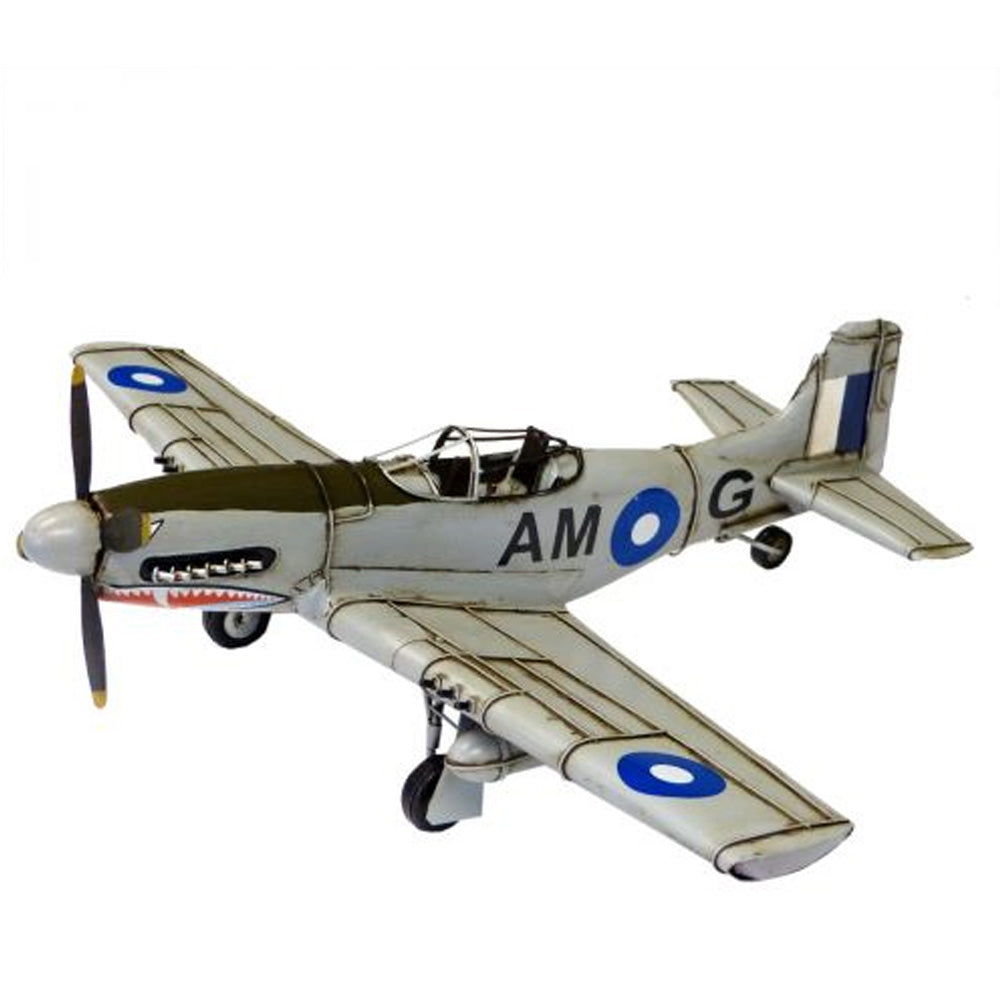 Mustang Shark Teeth Metal Plane Decor