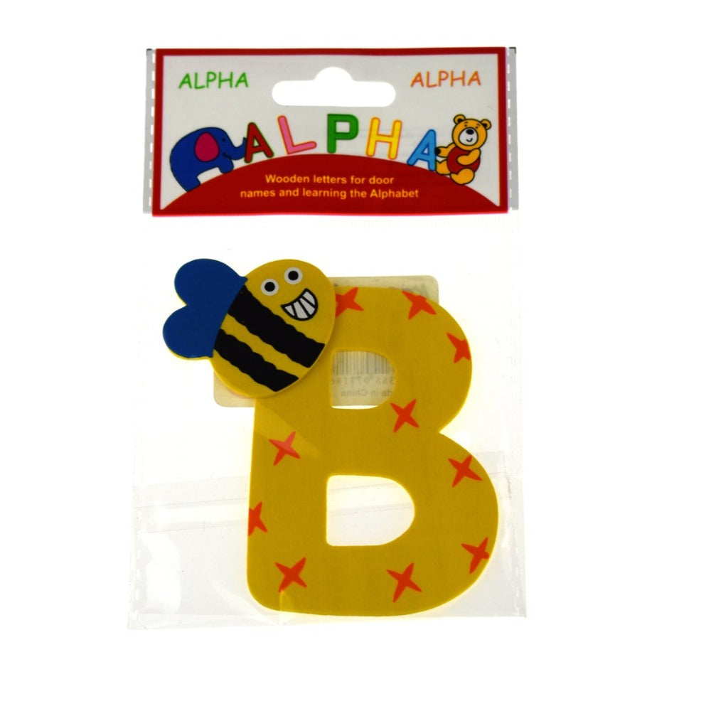 Animal Wooden Letter B Yellow