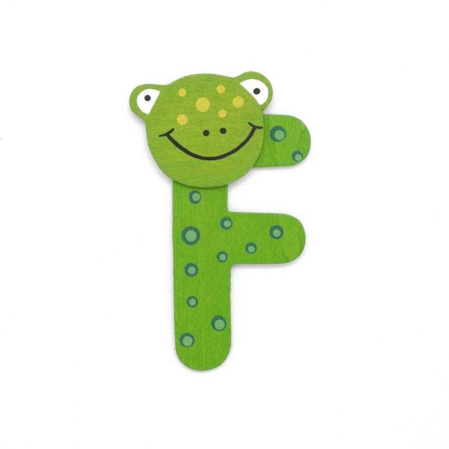Animal Wooden Letter F Green