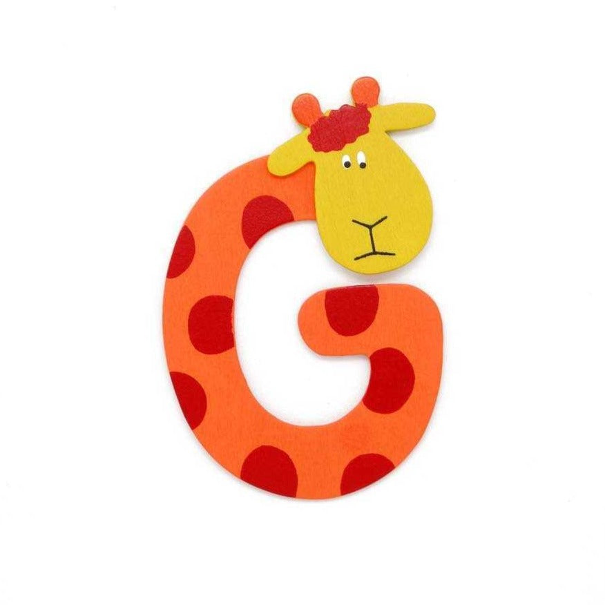 Animal Wooden Letter G Orange