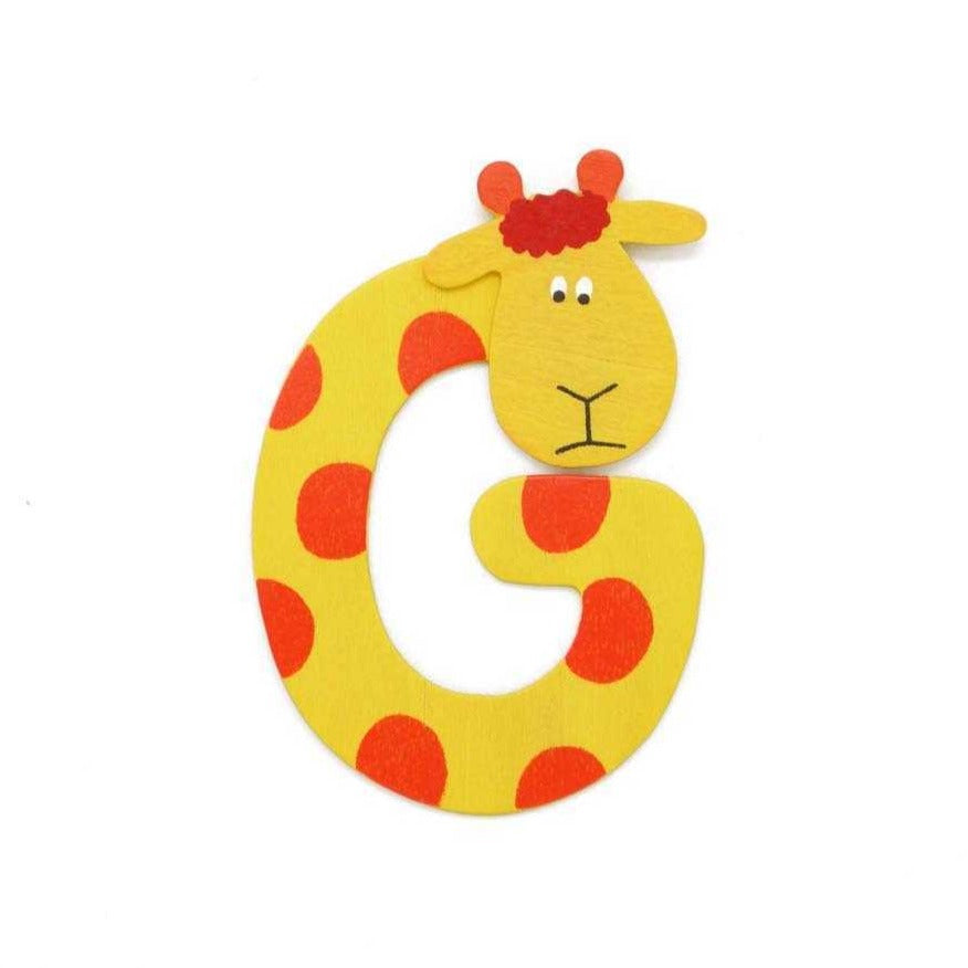 Animal Wooden Letter G Yellow