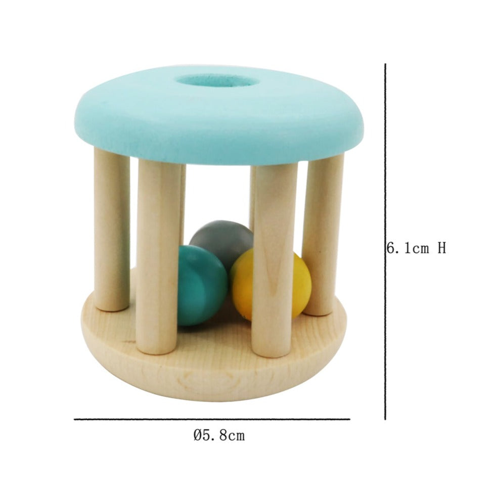 Wooden Rattle Green