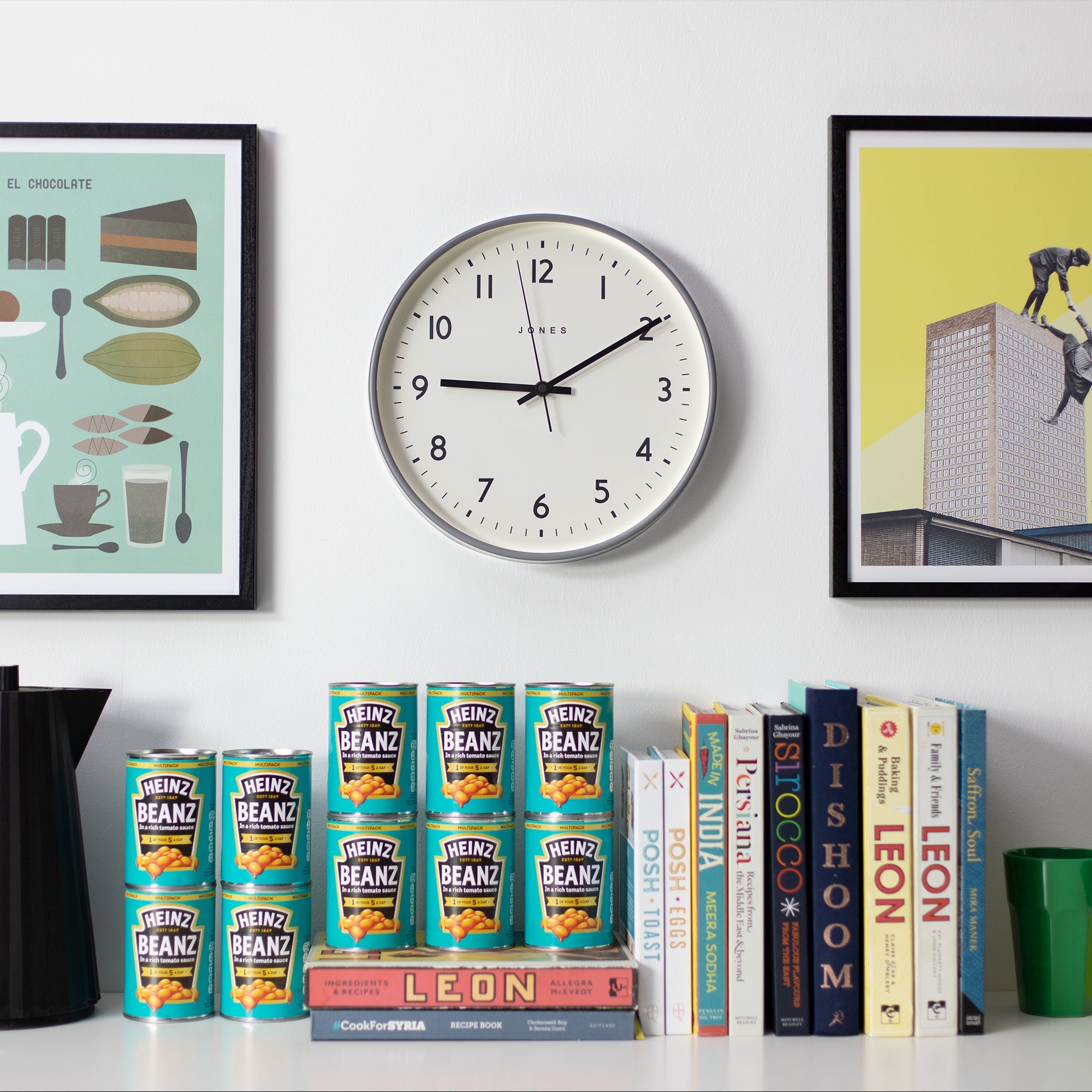 Newgate Jones Jam Wall Clock Matte Elephant Grey