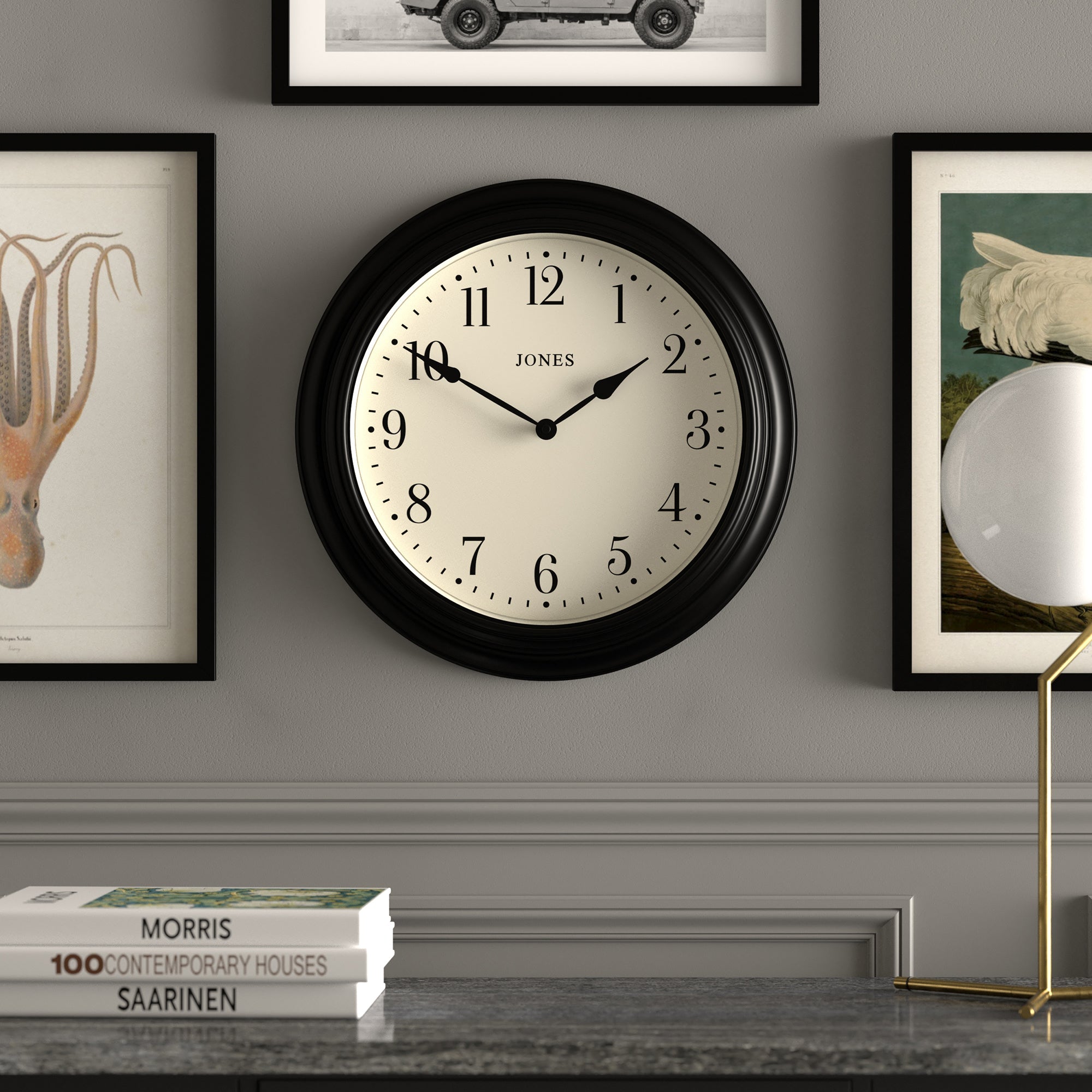 Newgate Jones Supper Club Wall Clock Black