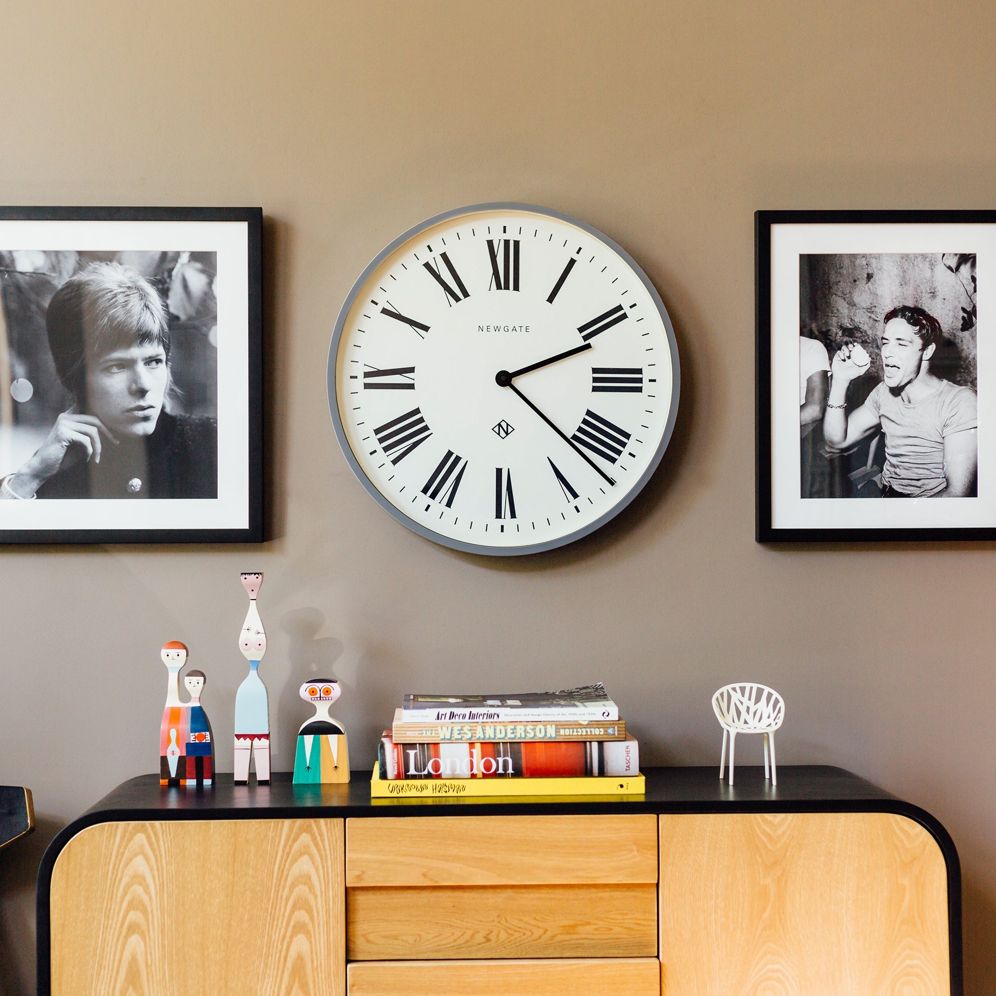 Newgate Number One Wall Clock Italian Posh Grey