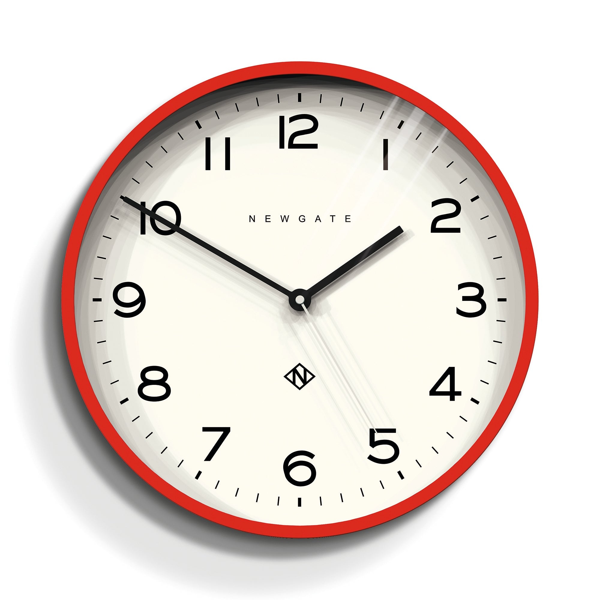 Newgate Echo Number Three Wall Clock Silicone Red
