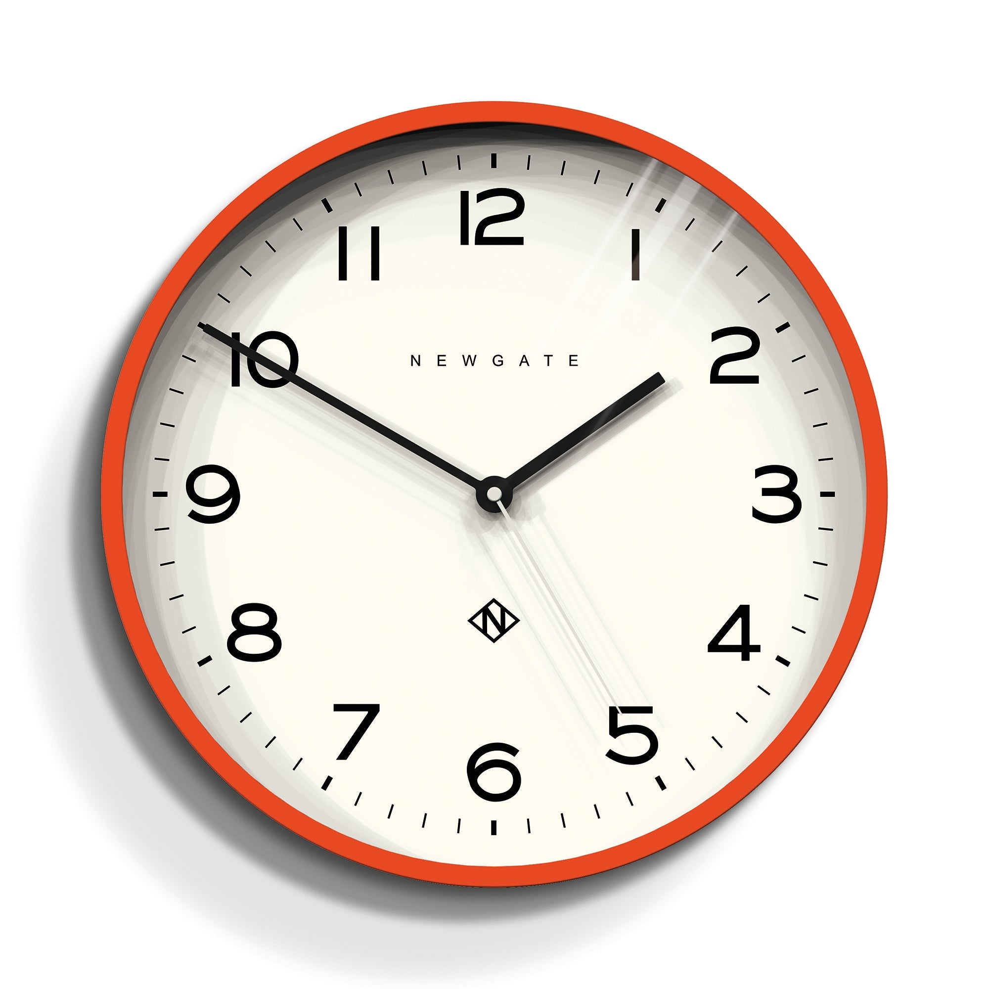 Newgate Echo Number Three Wall Clock Silicone Orange