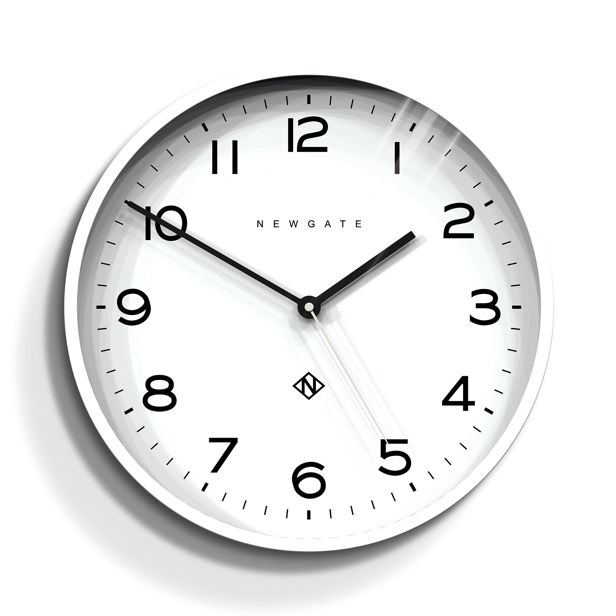 Newgate Echo Number Three Wall Clock Silicone White