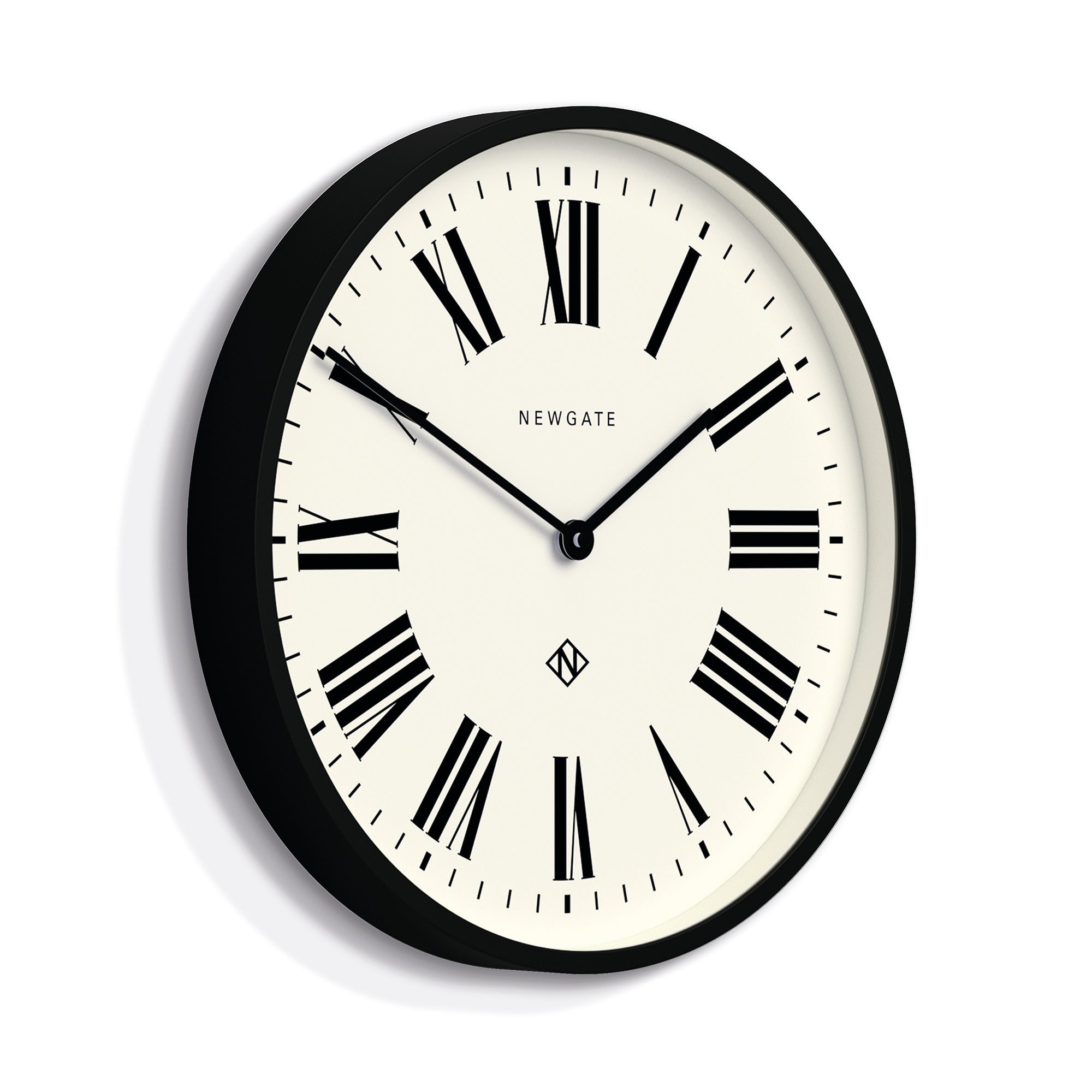 Newgate Number Three Italian Black Wall Clock