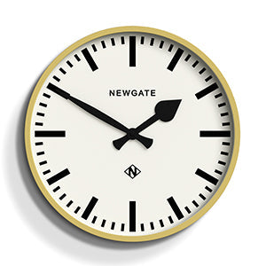 Newgate Railway Wall Clock Yellow