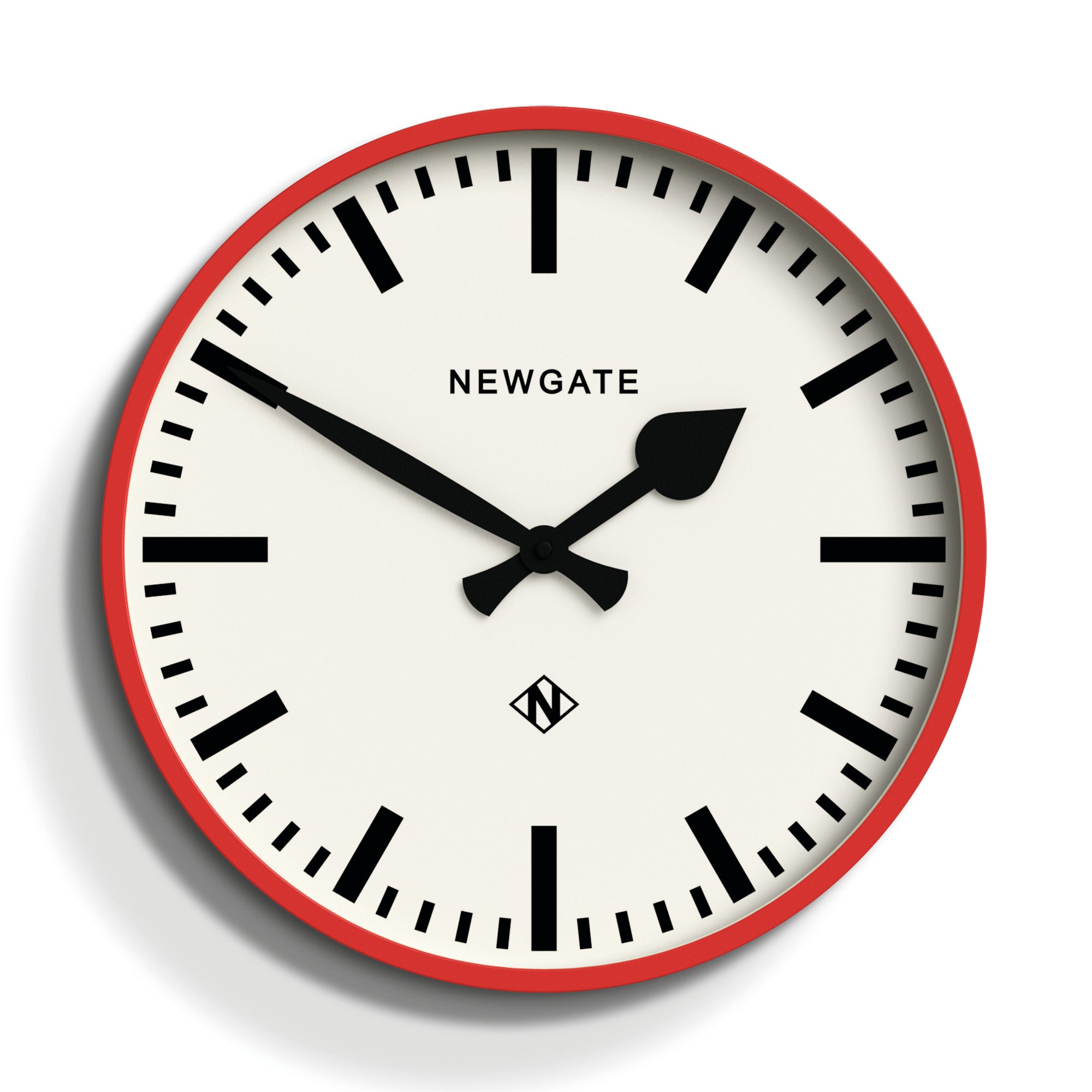 Newgate Railway Wall Clock Red