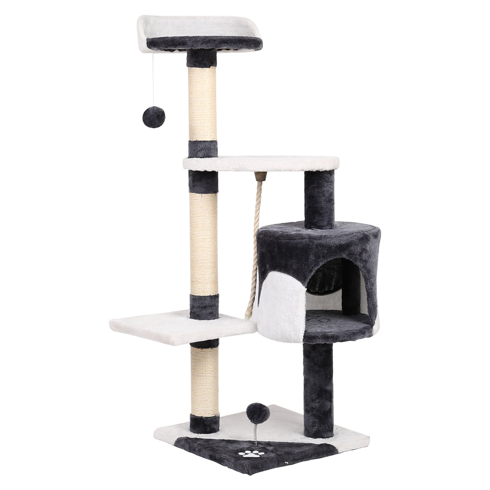 Cat Tree Scratching Post Scratcher Tower Wood 112cms