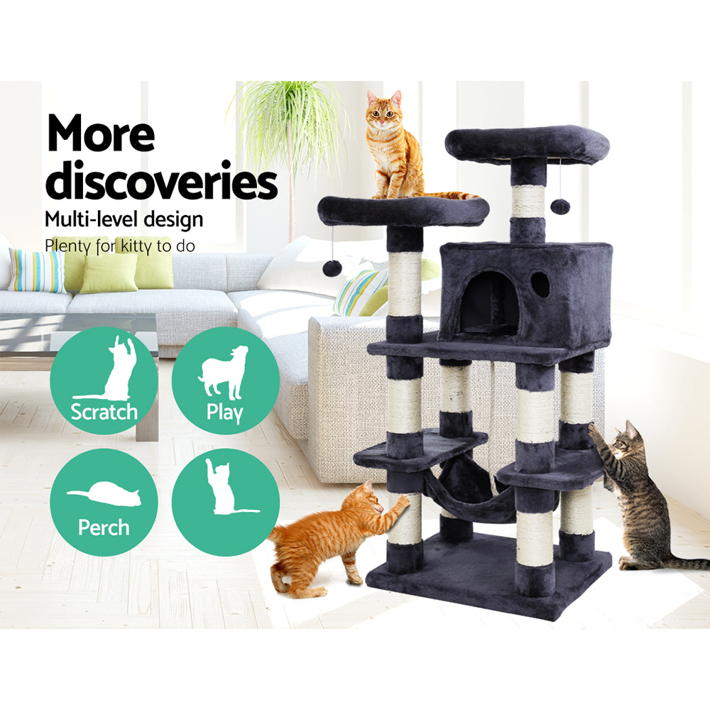Cat Tree Trees Scratching Post Scratcher Tower 145cms