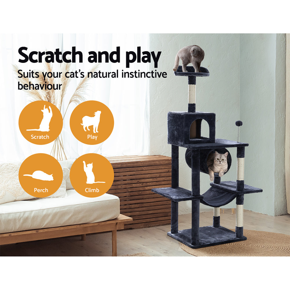 Cat Tree Tower Scratching Post Scratcher Bed Trees 151cm