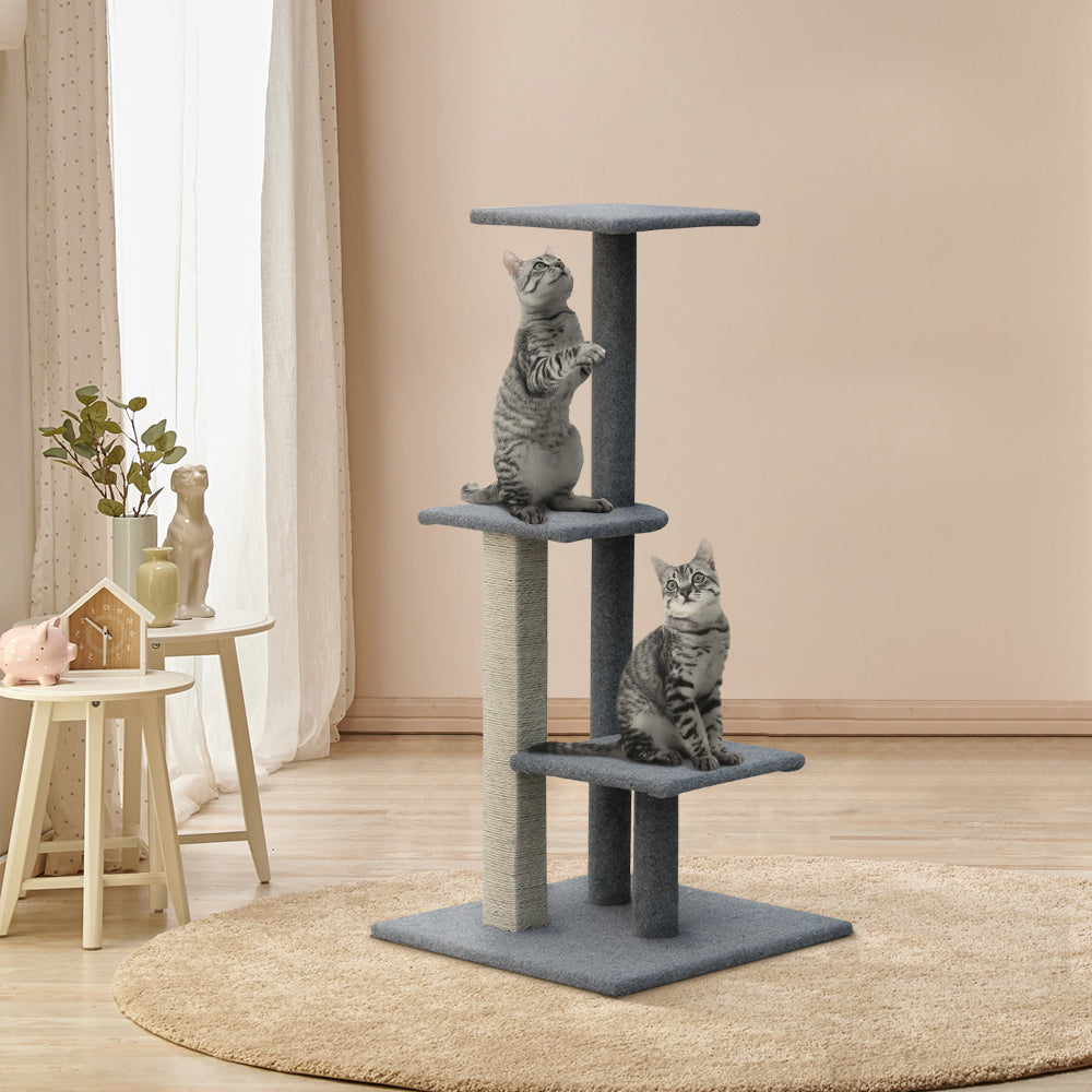 Cat Tree Post Scratcher Tower House Steps 124cm