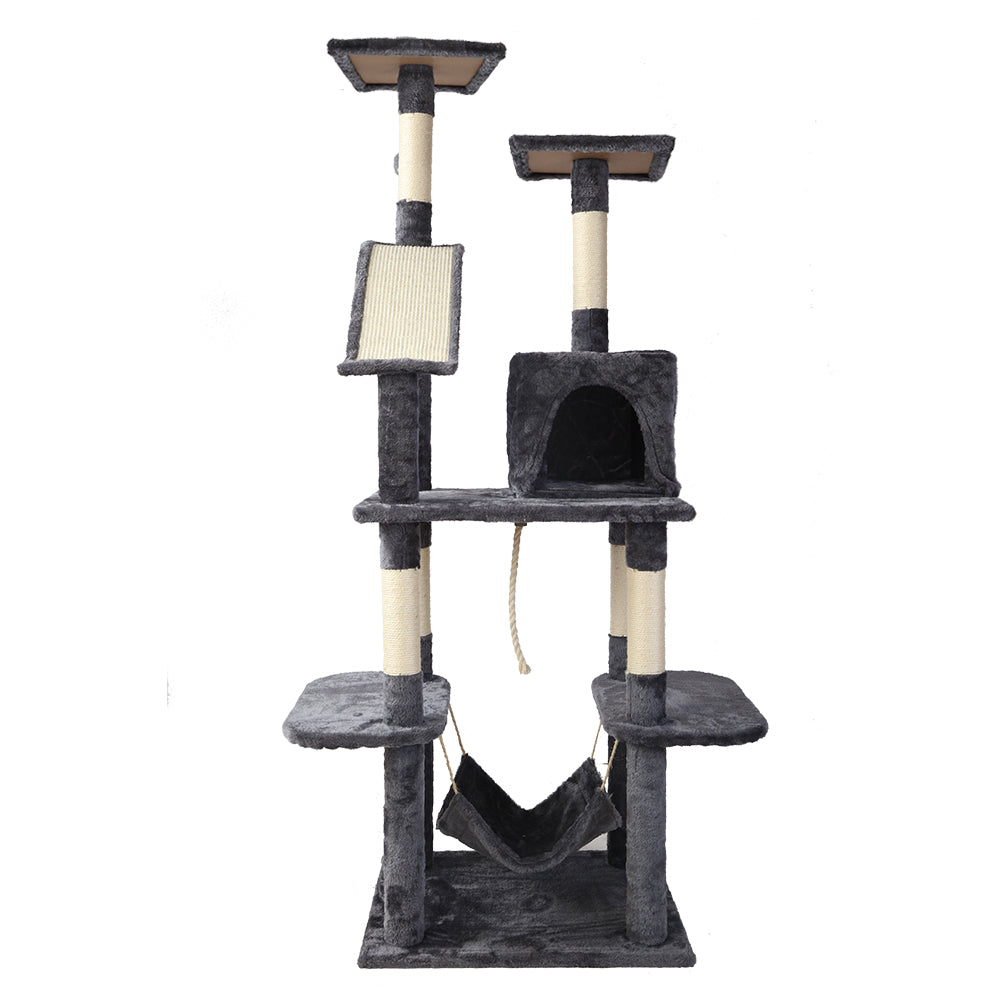 Cat Tree Scratching Post Scratcher Tower Wood 171cms
