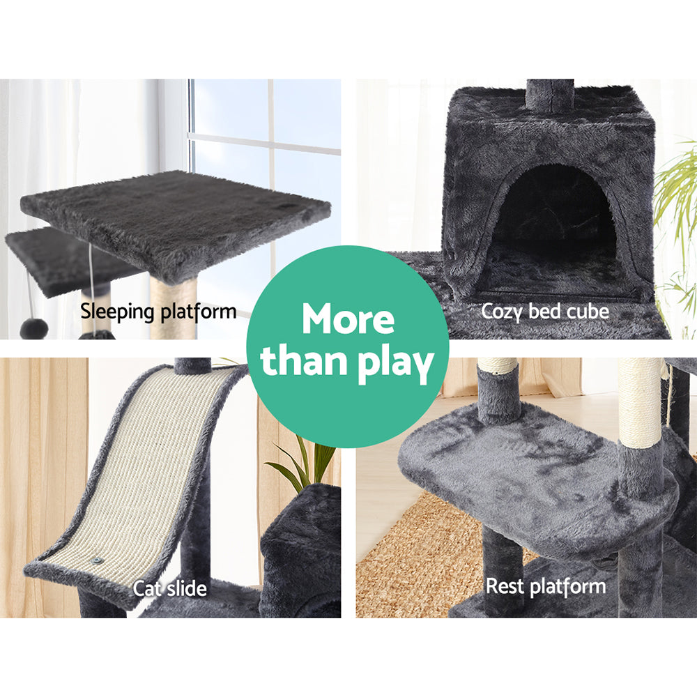 Cat Tree Scratching Post Scratcher Tower Wood 171cms
