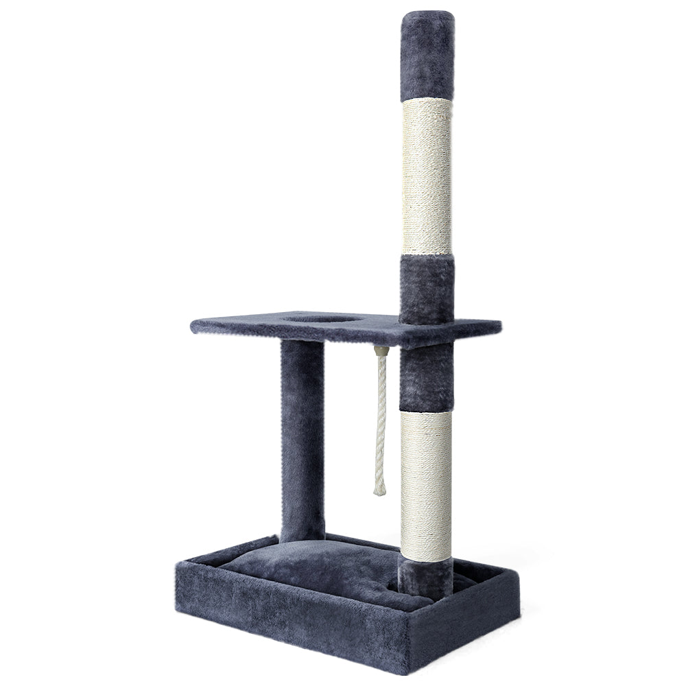 Cat Tree Scratching Post Scratcher Tower Grey 102cms