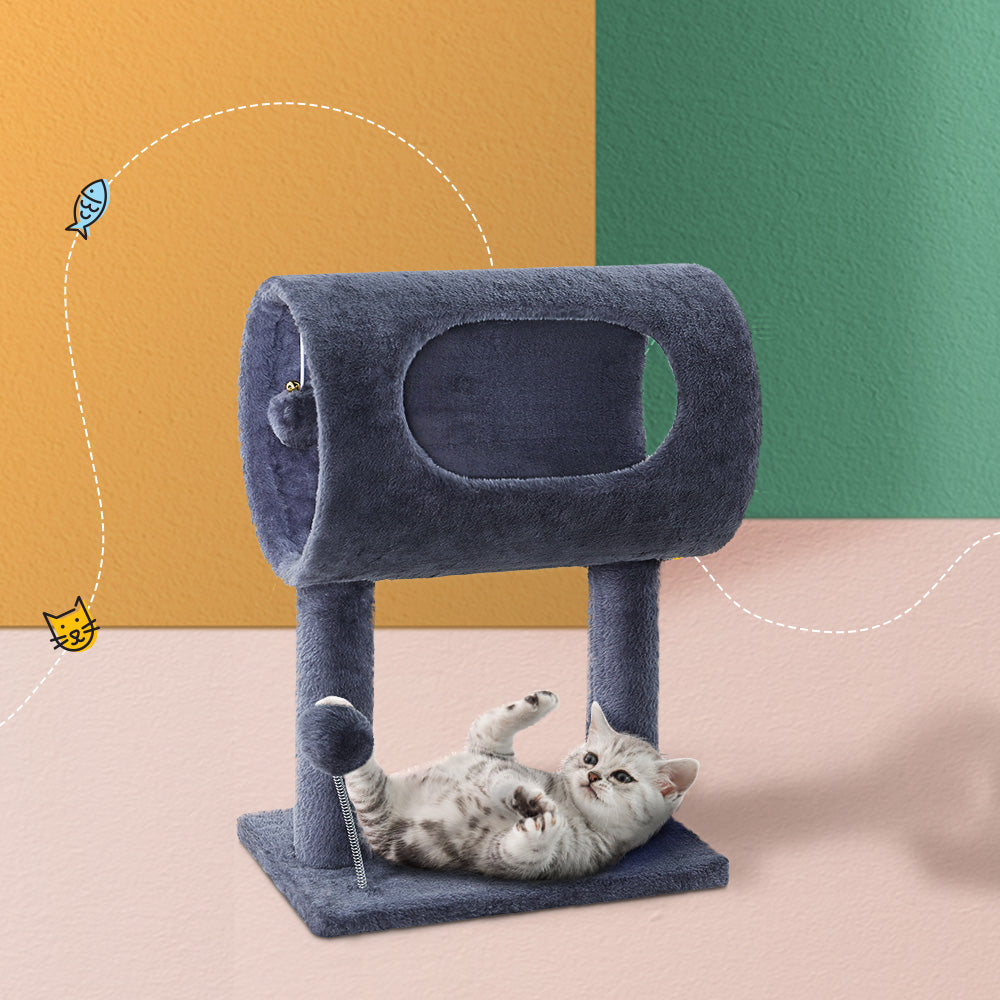 Cat Tree Scratching Post Scratcher Tower Grey 53cm