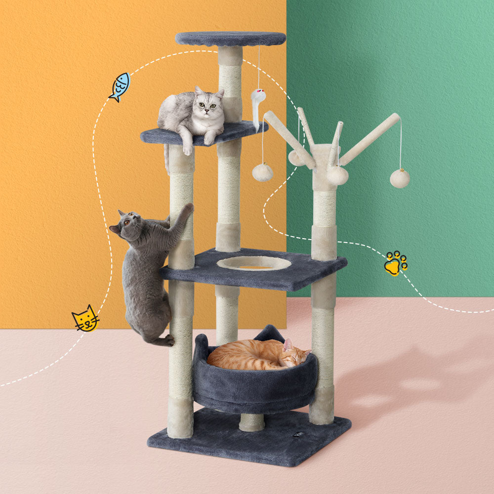 Cat Tree Scratching Post Scratcher Tower Toys 110cm