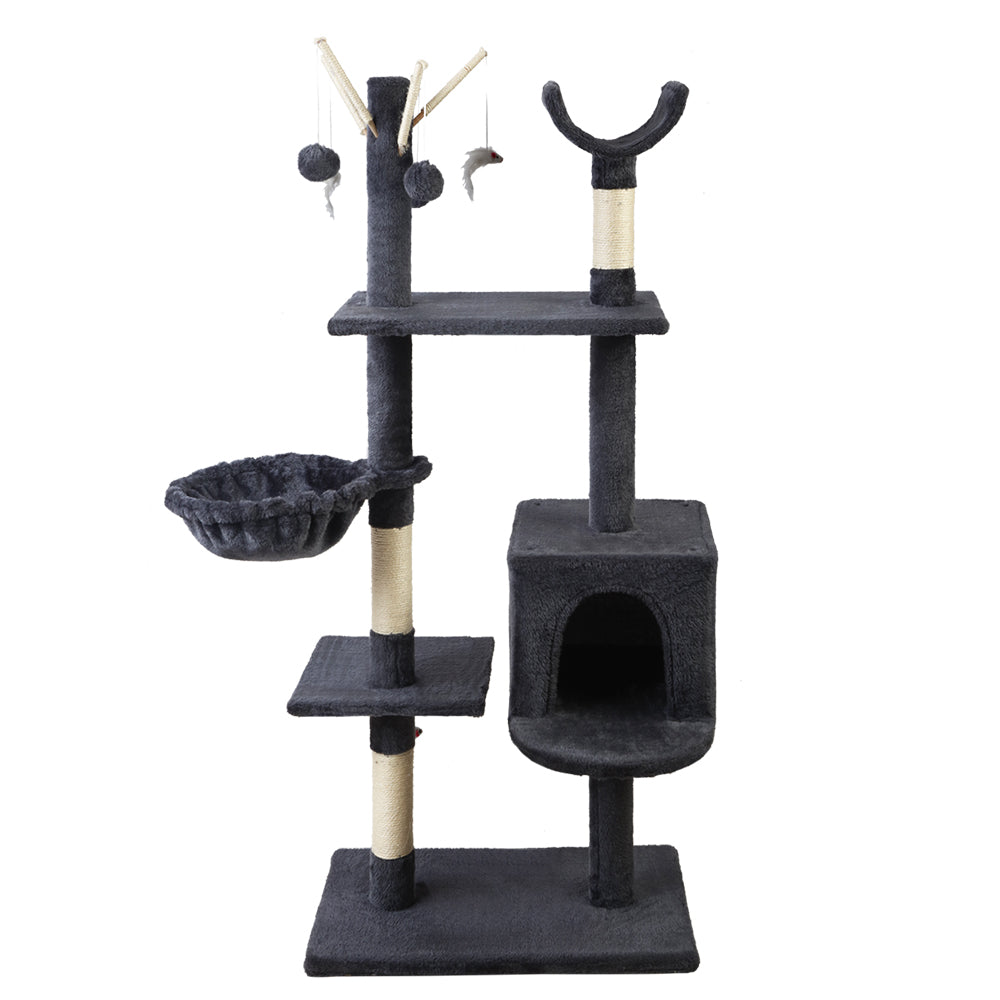 Cat Tree Scratching Post Scratcher Tower Wood 140cms
