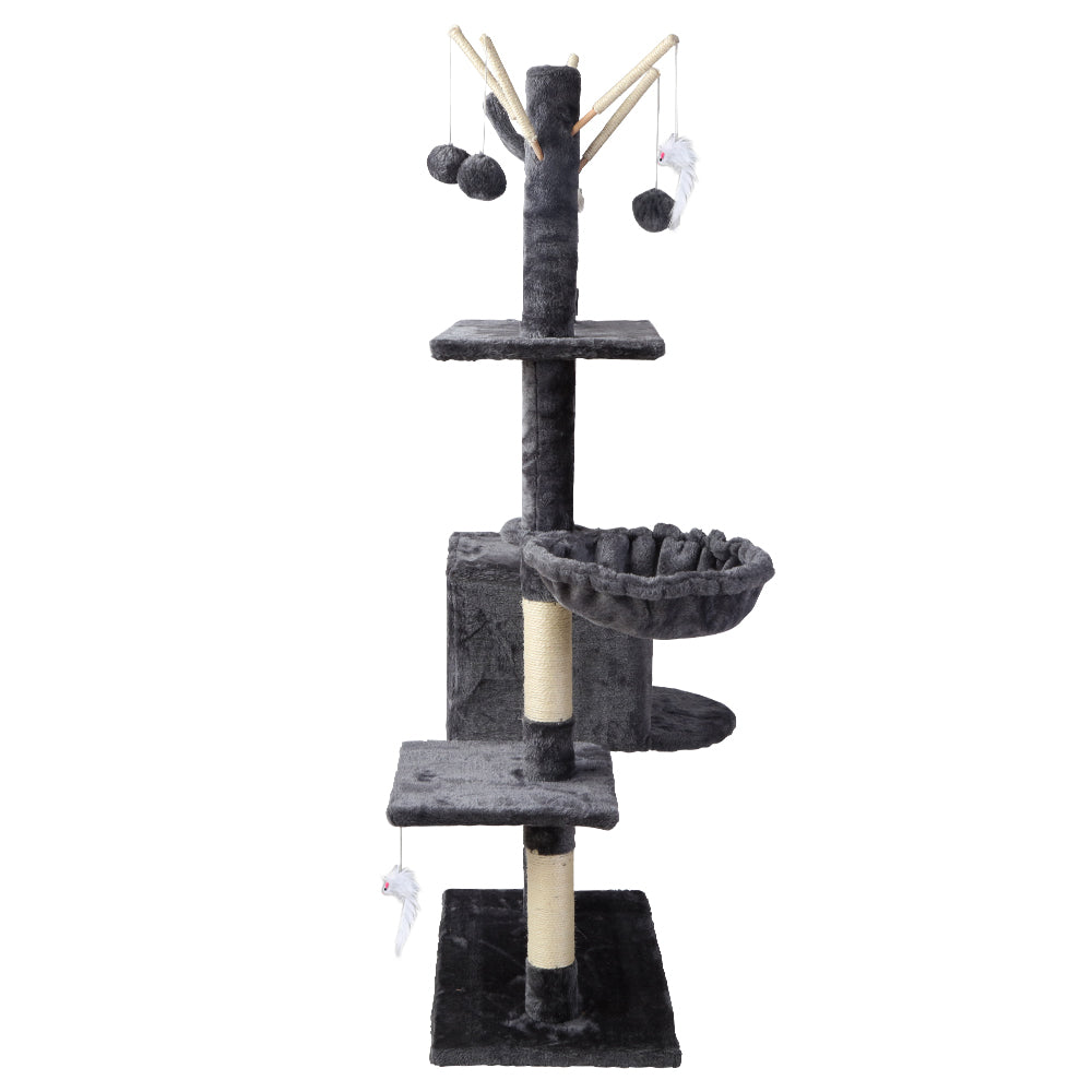 Cat Tree Scratching Post Scratcher Tower Wood 140cms
