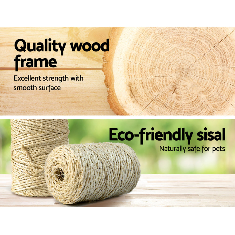 Cat Tree Scratching Post Scratcher Tower Wood 140cms