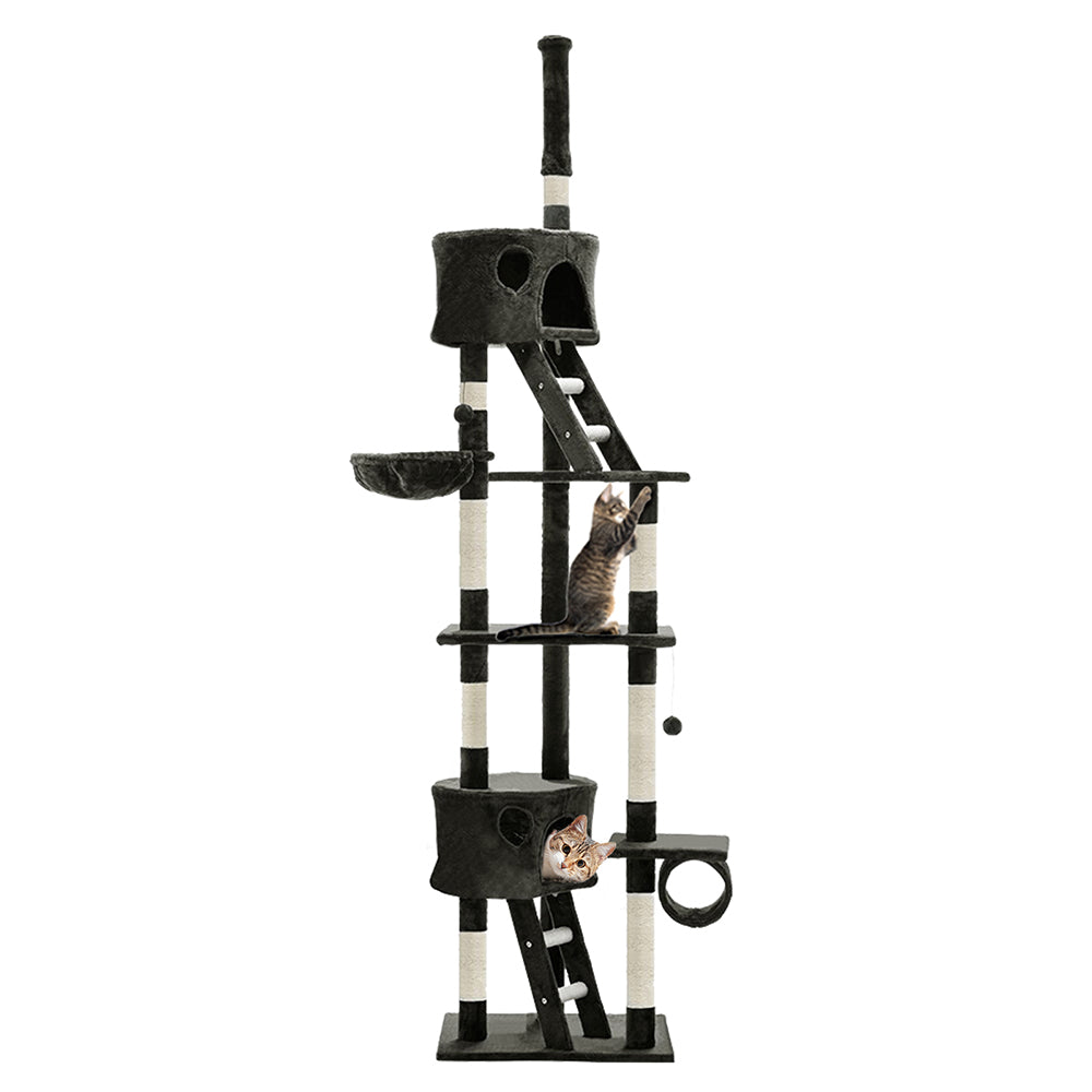 Cat Tree Scratching Post Scratcher Tower Wood 260cms