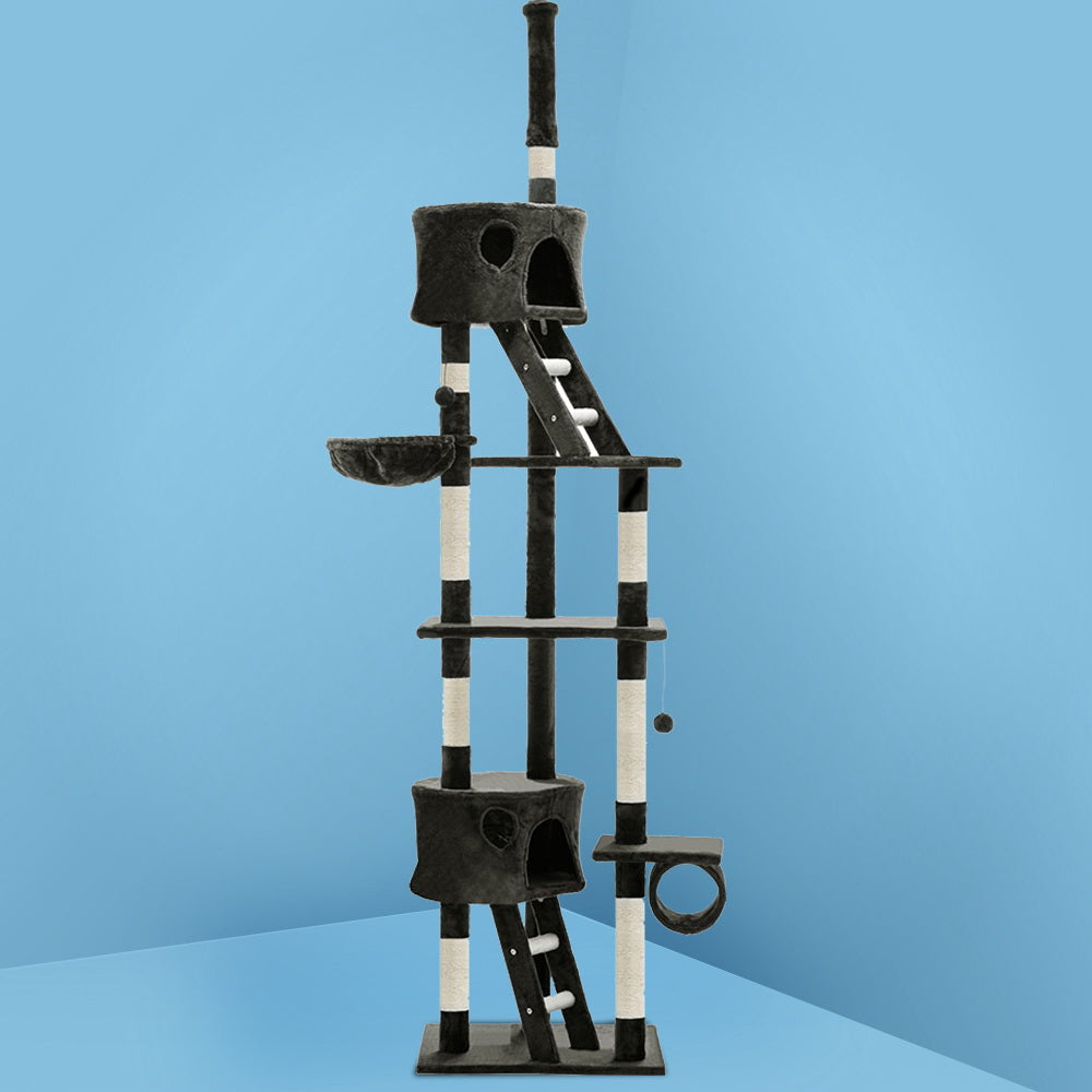 Cat Tree Scratching Post Scratcher Tower Wood 260cms