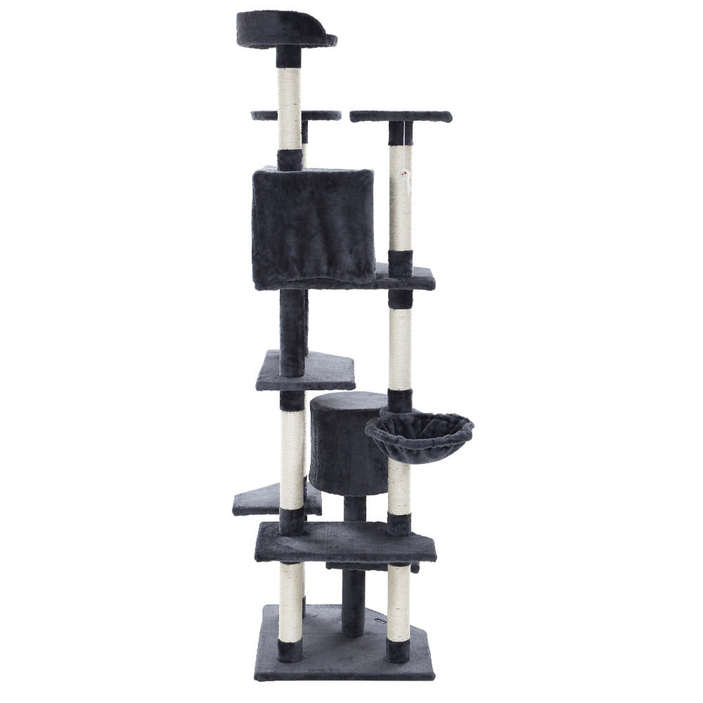 Cat Tree Scratching Post Scratcher Tower Wood 203cms