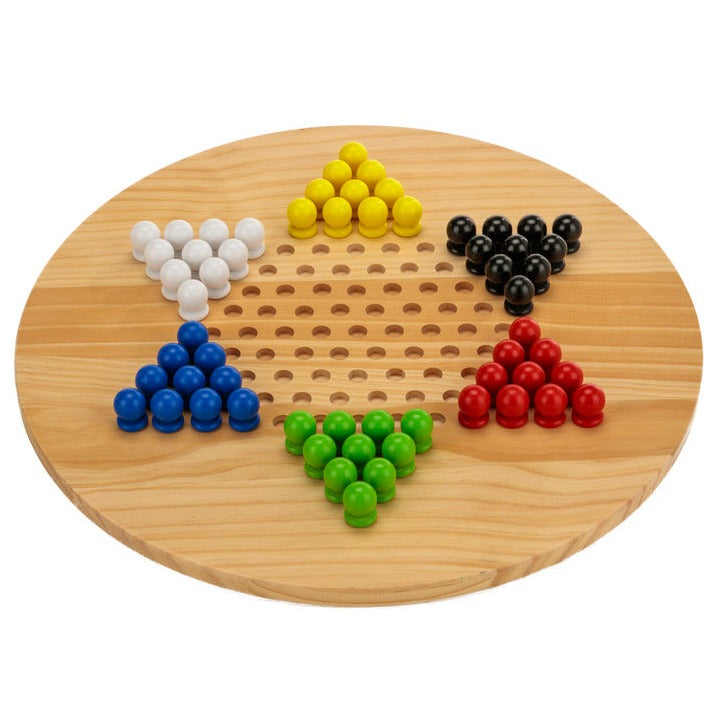 Wooden Giant Chinese Checkers & Solitaire Game 60cms