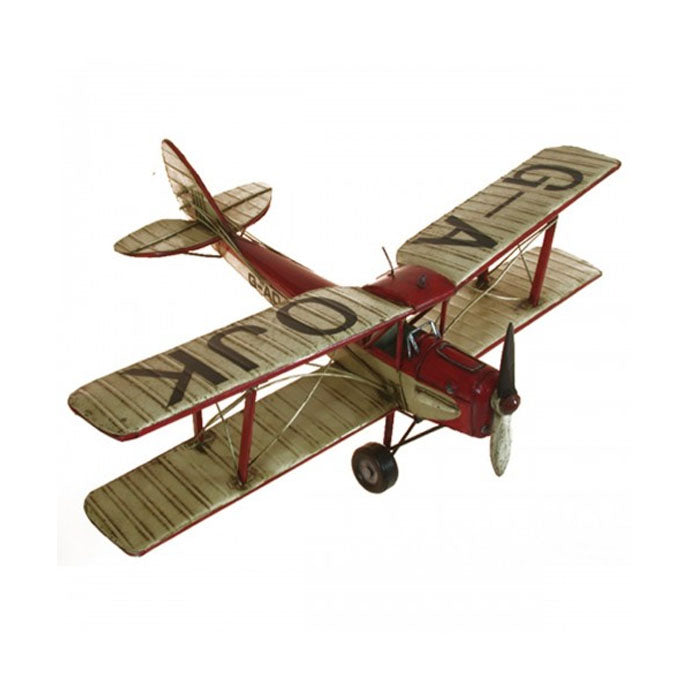 1931 Tiger Moth 50cm Metal Biplane Decor (Available In 2 Colors)