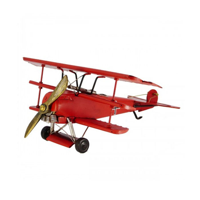 1917 Red Baron Triplane Metal Decor