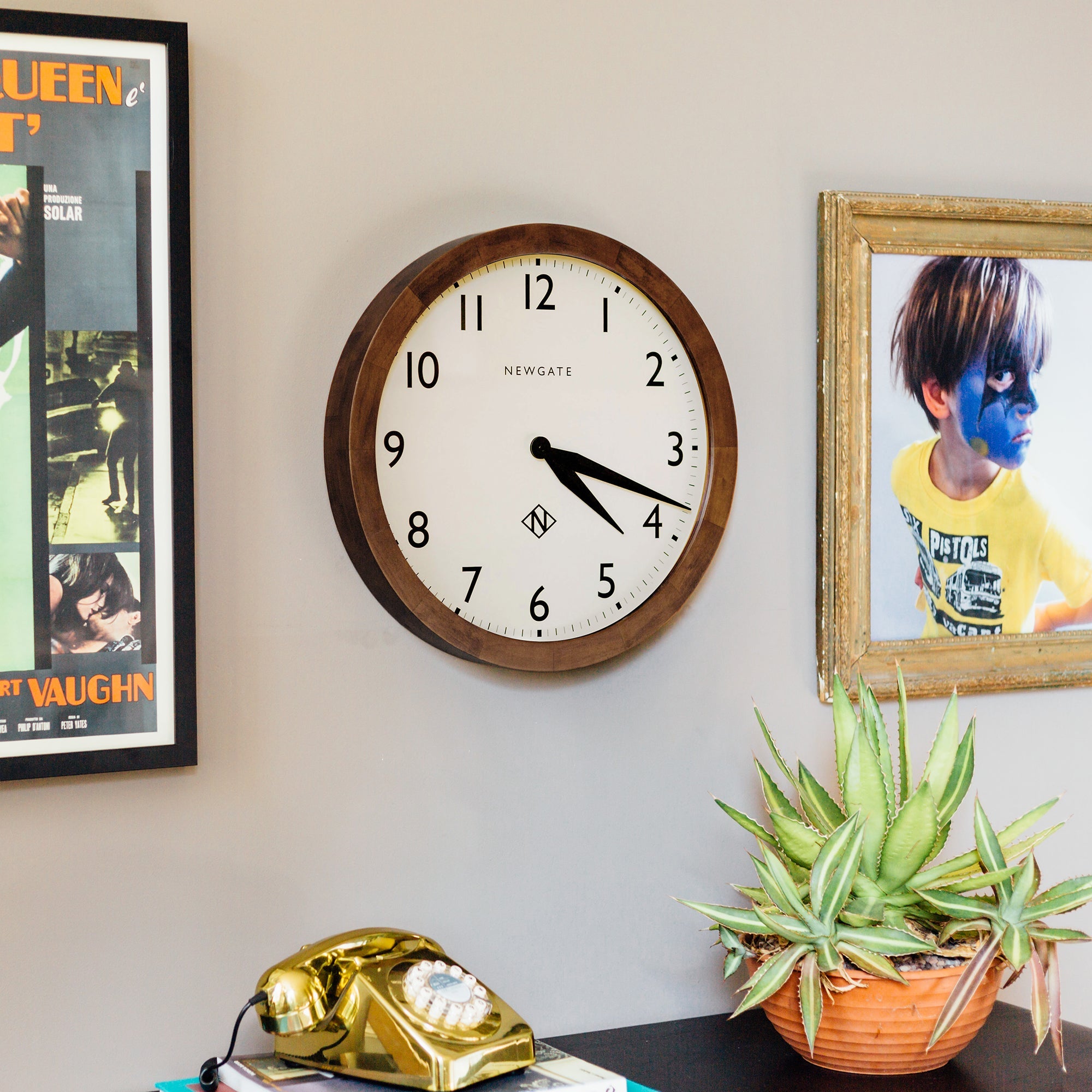 Newgate Wimbledon Wall Clock Solid Wood