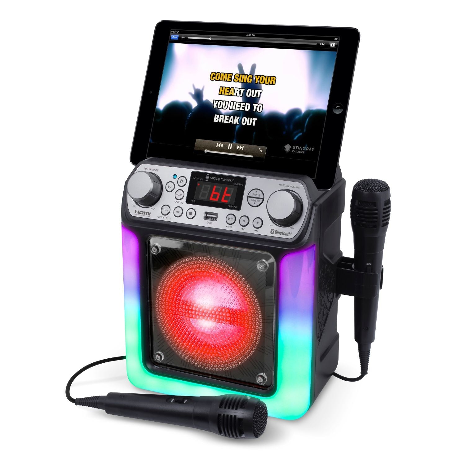 Singing Machine Mini Portable Karaoke System with Bluetooth